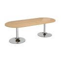 Trumpet Base Radial End Boardroom Table