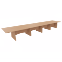Platinum Range - Rectangular Conference Tables with Shaped Modesty Panel and Panel End Legs