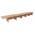Rectangular Conference Tables with Straight Modesty Panel and Panel End Leg