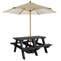 EKO A-Frame Picnic Table - 1.5m - Black