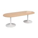 Trumpet Base Radial End Boardroom Table