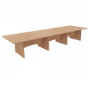 Platinum Range - Rectangular Conference Tables with Shaped Modesty Panel and Panel End Legs
