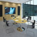 Trumpet Base Radial End Boardroom Table