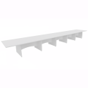 Platinum Range - Rectangular Conference Tables with Shaped Modesty Panel and Panel End Legs