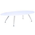 Oval Shaped Boardroom Table with Brushed Metal Legs
