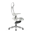 Zure High Back White Shell Mesh Executive Office Chair with Arms