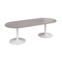 Trumpet Base Radial End Boardroom Table
