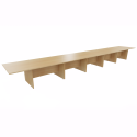 Rectangular Conference Tables with Straight Modesty Panel and Panel End Leg