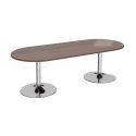 Trumpet Base Radial End Boardroom Table