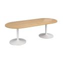 Trumpet Base Radial End Boardroom Table