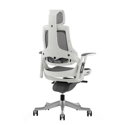 Zure High Back White Shell Mesh Executive Office Chair with Arms