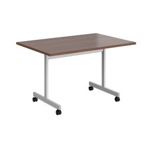 Rectangular FlipTop Meeting Table 1200 - Silver - Walnut