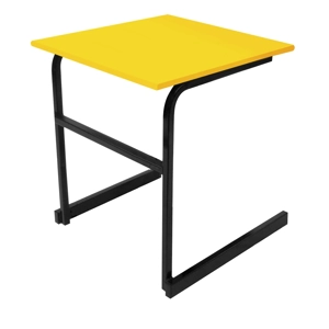 Heavy Duty Cantilever Exam Desk - Black Legs - Daffodil
