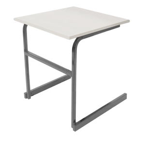 Heavy Duty Cantilever Exam Desk - Dark Grey Legs - Light Grey