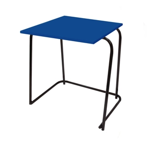 Heavy Duty Nesting Exam Desk - Black Frame - Royal Blue