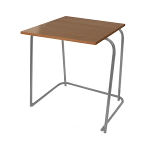 Heavy Duty Nesting Exam Desk - Dark Grey Frame - Aida Walnut