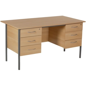 Teacher Desk - Double Pedestal