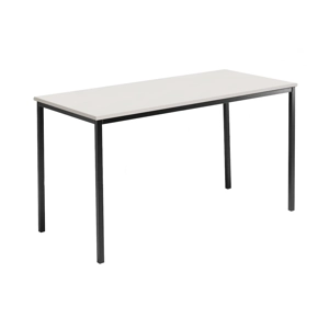Rectangular Student Spiral Stacking Table - 1500 - 710 High - Black Frame - Light Grey