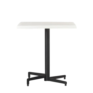 Werzalit Square White Table with Madrid Flip-top Base