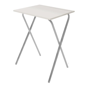 Folding Frame Exam Desk - W450 x D600 x H710mm - Light Grey Legs - Light Grey