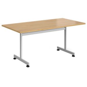 Rectangular FlipTop Meeting Table 1600 - Silver - Oak