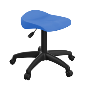 Titan Swivel Junior Stool with Plastic Base and Castors