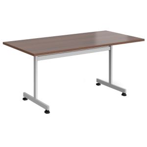 Rectangular FlipTop Meeting Table 1600 - Silver - Walnut