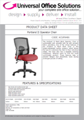 DATA SHEET - Portland II Operator Chair(KCUP0486)