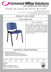 DATA SHEET - Taurus Plastic Chair (TAU40002)