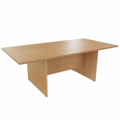 Rectangular Conference Tables with Straight Modesty Panel and Panel End Legs - 2000 - 25mm - Beech