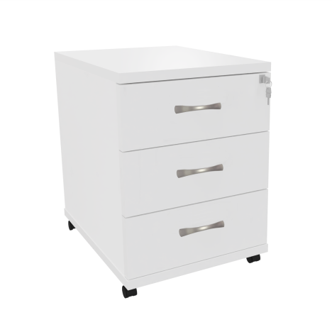 Platinum Range - Mobile Pedestals - 3 Drawer - White