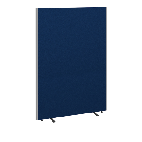 Floor Standing Fabric Screen - W1200 x D40 x H1800mm - Blue