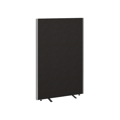 Floor Standing Fabric Screen - W800 x D40 x H1500mm - Black