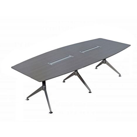 Nero - Chamfered Executive Boardroom Table - 3000mm - Anthracite