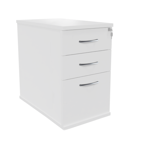 Platinum Range - Desk High Pedestals 3 Drawer - 800mm - White