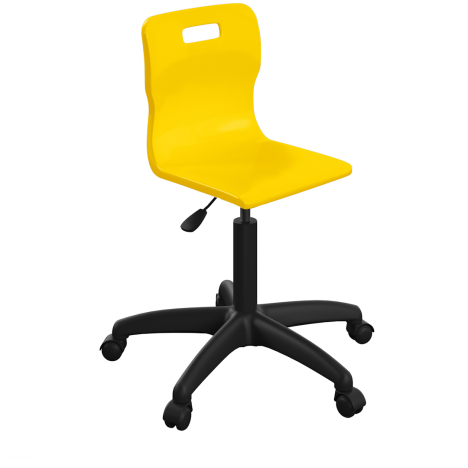 Titan Swivel Senior Chair - Black Base - Yellow