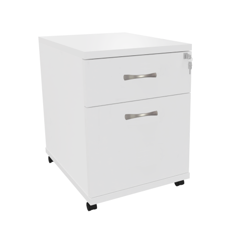 Platinum Range - Mobile Pedestals - 2 Drawer - White