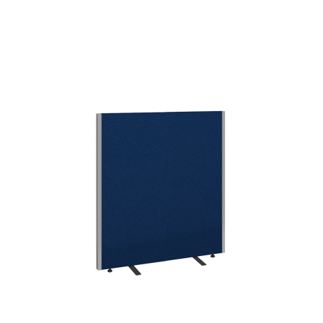 Floor Standing Fabric Screen - W800 x D40 x H1200mm - Blue