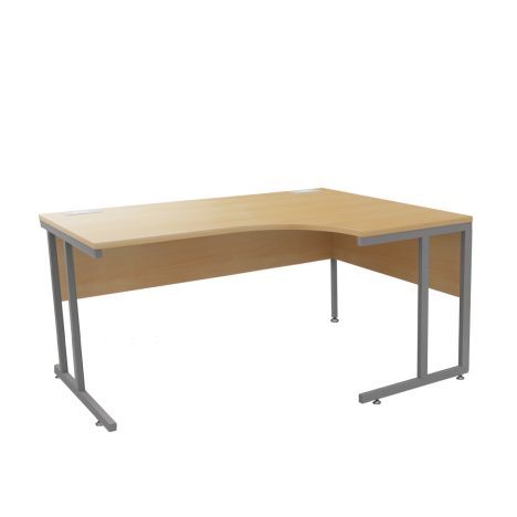 Platinum Range - Radial Workstation - Cantilever - 1500mm - Right Hand - Oak