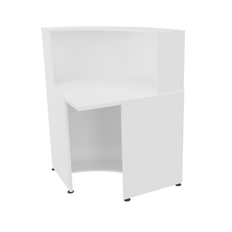 Reception Units - Corner + Hood - W800 x D800 x H726mm - White
