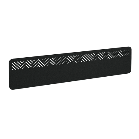 Chevron Acoustic Desktop Screen - 1800mm - Black