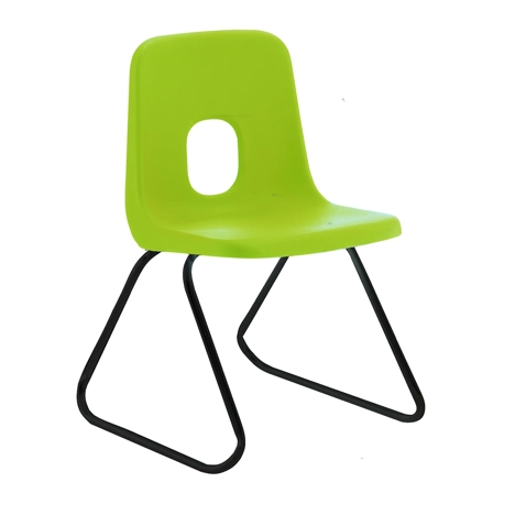 E Series Polypropylene Classroom Chair - Black Skid Frame - Size ECS - Acid