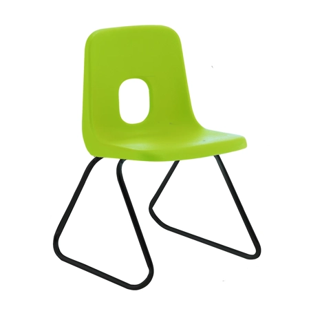 E Series Polypropylene Classroom Chair - Black Skid Frame - Size EBS - Acid