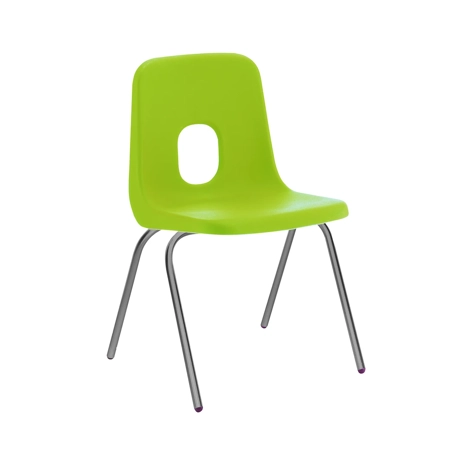E Series Polypropylene Classroom Chair - 4 Grey Legs - Size EA - Acid