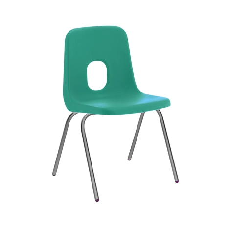E Series Polypropylene Classroom Chair - 4 Grey Legs - Size EA - Jade