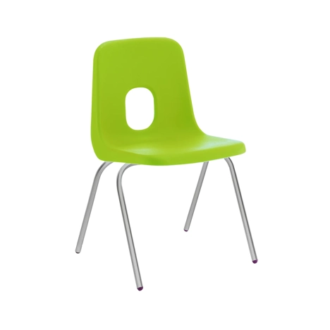 E Series Polypropylene Classroom Chair - 4 Silver Legs - Size EA - Acid