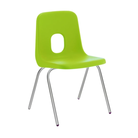 E Series Polypropylene Classroom Chair - 4 Silver Legs - Size EB - Acid