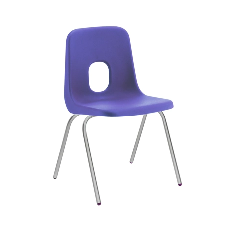 E Series Polypropylene Classroom Chair - 4 Silver Legs - Size EA - Sapphire