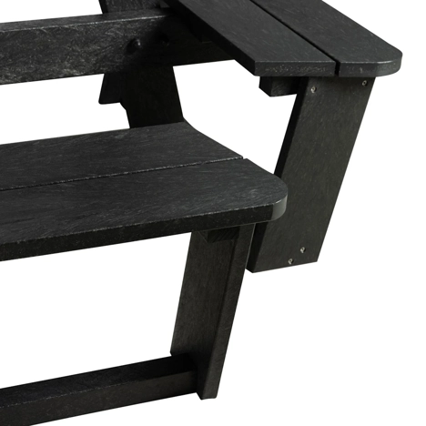 EKO 8 Seater Round Picnic Table - Black