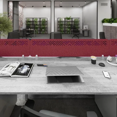 Chevron Acoustic Desktop Screen